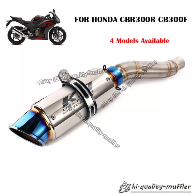 Exhaust Middle Pipe Link Muffler Tail Pipe DB Killer For Honda CBR300R CB300F