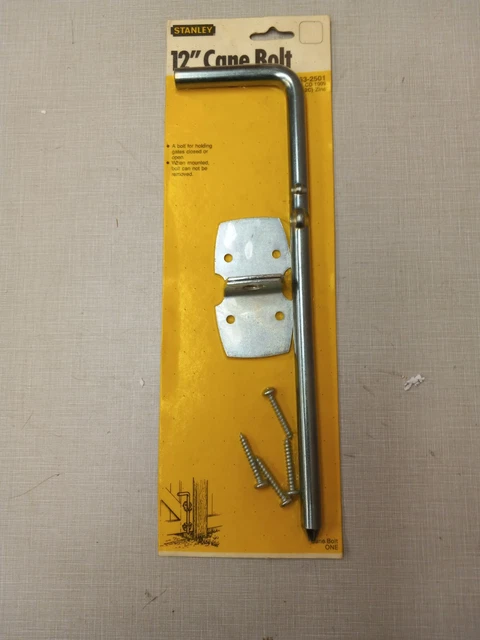 12" Cane Bolt for Gates Stanley USA #53-2501-CD1009 Zinc Plated Factory New