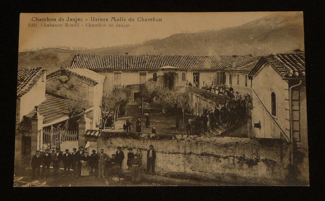 Carte postale ancienne : Chambon de Jaujac - Usines Molle du Chambon