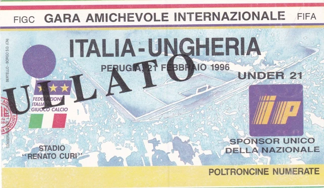 Ticket Match Reggina - Juventus 1996-97 - Souvenir Football