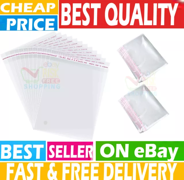 Plastic Clear Transparent OPP Self Adhesive peel & Seal cellophane sweet bags