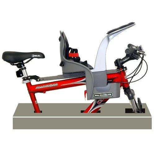 WeeRide Classic Safe Front montiert Kinderfahrradsitz Alter 1-4 in grau