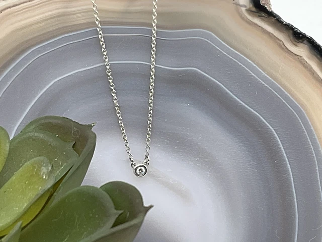 Tiffany & Co. Elsa Peretti Diamonds by the Yard 16 in Oval Link Necklace with... Tiffany & Co. Elsa Peretti Diamonds by the Yard 16 in Oval Link Necklace with...