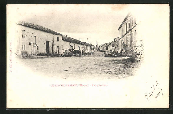 CPA Condé-en-Barrois, Rue principale, vue de la rue 1905