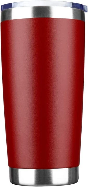 Coffee Cup Tumbler 20oz Stainless Steel Vacuum Insulated Mug with Lid Double ...