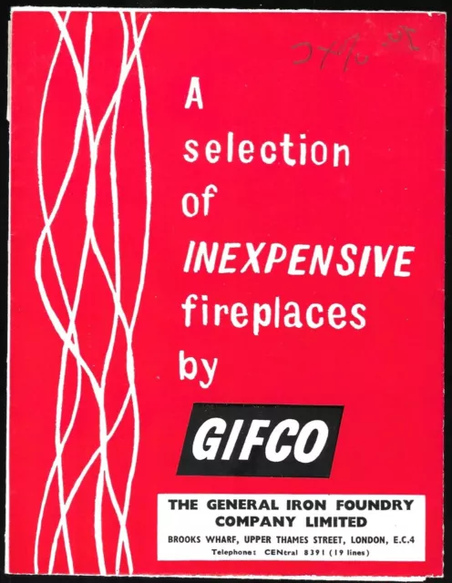 Vintage Gifco Fireplaces Advertising Brochure Prices Models