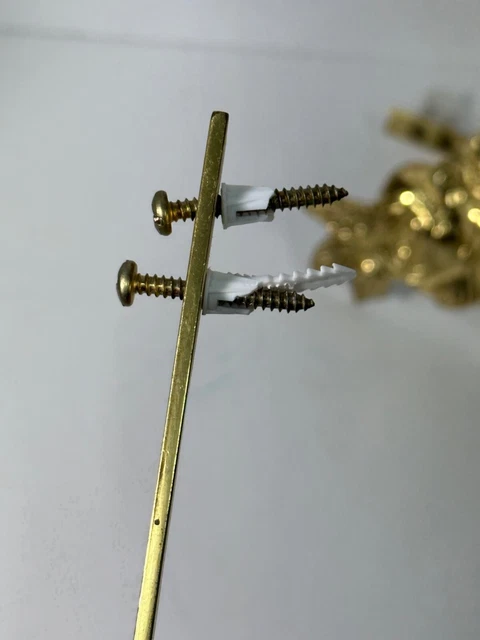 VTG BRASS Curtain Tiebacks 2 Solid Brass Rose Flower Tie Backs Holdbacks Set (1) 5