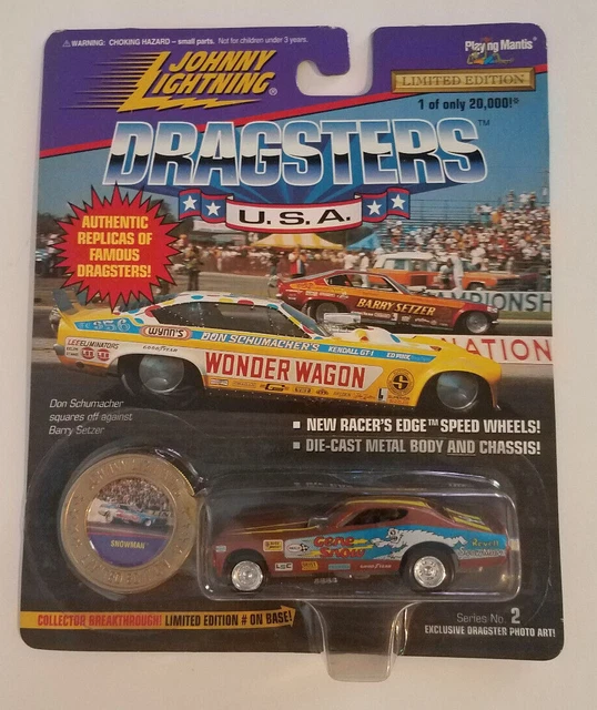 Johnny Lightning Dragsters USA Snowman Gene Snow Series #2 New On Card 1996