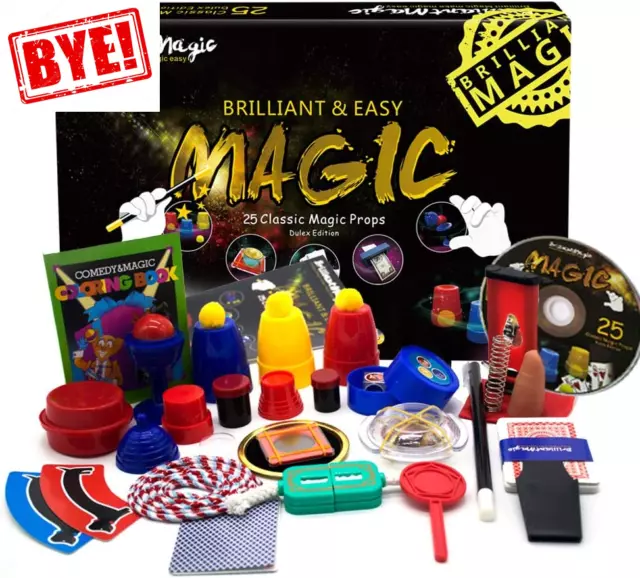 Magic Kit Tricks Set for Kids New Magician Props with DVD Fun & Educational Toys