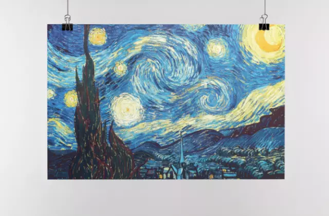 NEW Vincent Van Gogh Starry Night Music Poster Art Print Wall Art Canvas 2