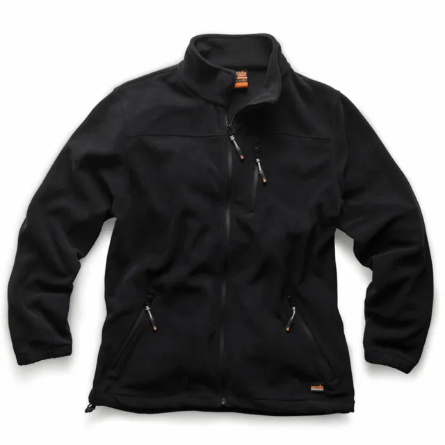 Scruffs Water-Resistant Worker Fleece Black Jacket Men's Workwear Work S - XXL