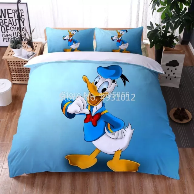 Disney Donald Duck 3d Bettwäsche Set Cartoon Bettbezug Kissenbezug Kinder s15