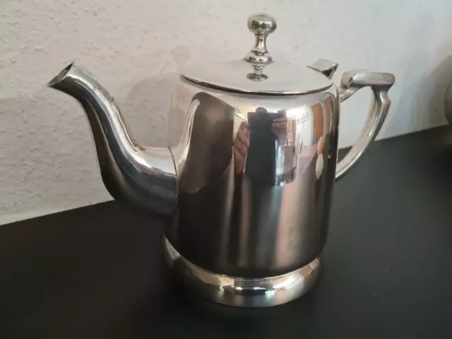 Teekanne Kanne Kaffeekanne versilbert groß alt