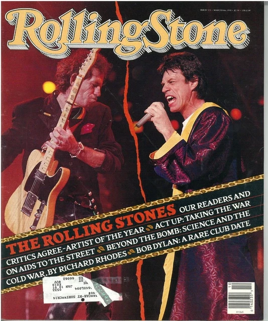 ROLLING STONE MAGAZINE Mar 8, 1990 Iss 573 The Rolling Stones Mick ...