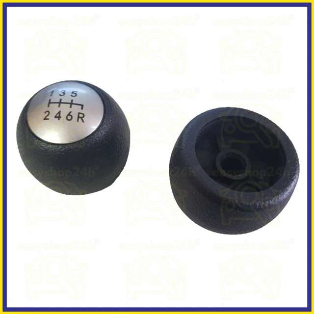 Pomello Cambio Leva In ABS Nero Per Alfa 147, 156, GT - 5 Marce, Modello Lungo, Altezza 11 Cm, Foro 1,5 Cm