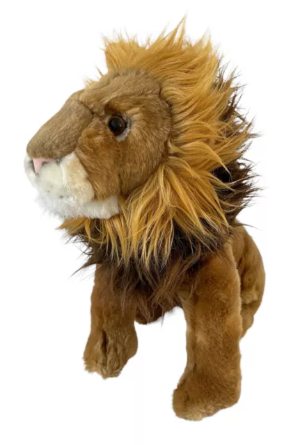 Circo Realistic Sitting King Lion Big Cat Plush Brown White 15" Stuffed Animal