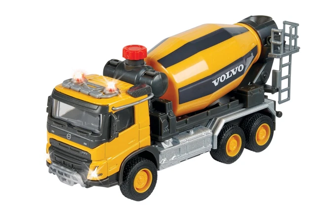 Majorette Grand Series – Volvo Tombereau R45D 1/43 (20 Cm) – Véhicule Chantier, Sons/lumières, Portes Ouvrantes – Dès 3 Ans