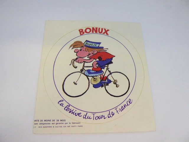 Autocollant BONUX – Sponsor Tour De France Cyclisme – Vintage – Sticker Vélo