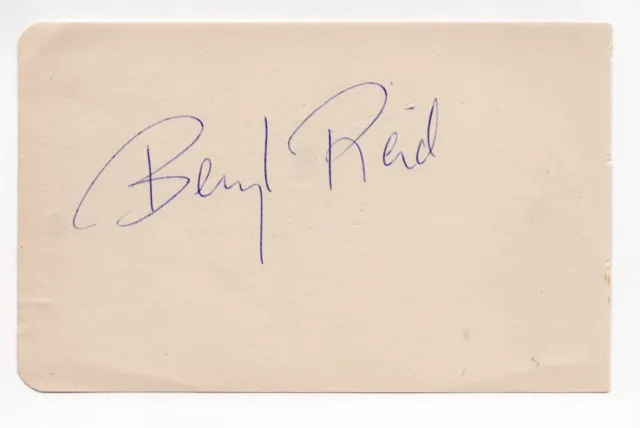 Beryl Reid Hand Signed Album Page English TV Film & Theatre Actress