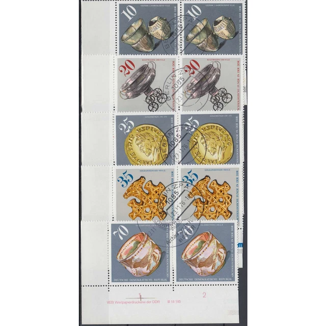 DDR Nr. 2182-2186 DV gestempelt "Druckvermerk"