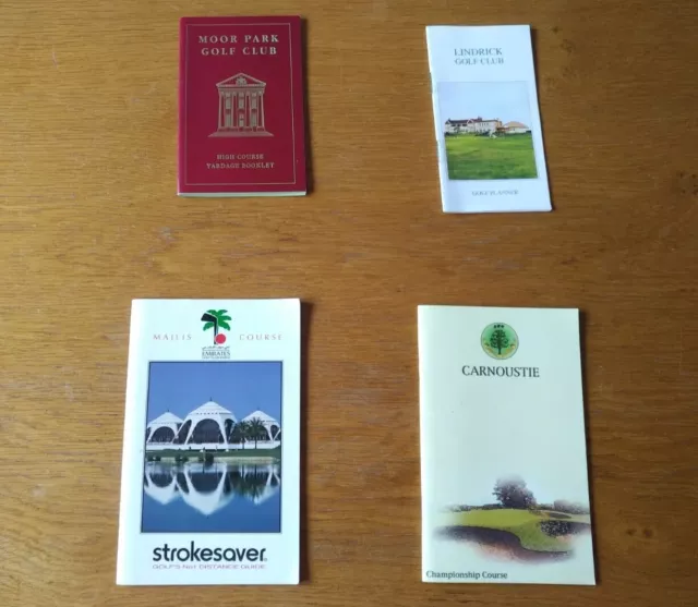 4x Golf Course Planner /Yardage Book - Carnoustie, Emirates, Lindrick, Moor Park