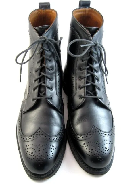 Allen Edmonds "DALTON" Men's Leather Wingtip Dress Boots 10.5 D Black (269N)