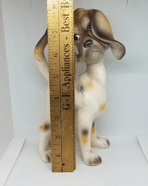 Vintage Lefton Big Ears Hound Hunting Fox Puppy Dog Large Figurine 8