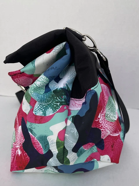 SAMANTHA BROWN To-Go Convertible Backpack & Insulated Lunch Tote Orchid Camo Set 18