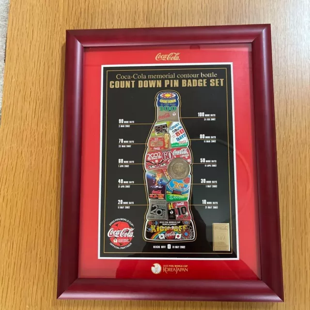 Coca-Cola memorial contour bottle countdown pin badge set 2002 from Japan