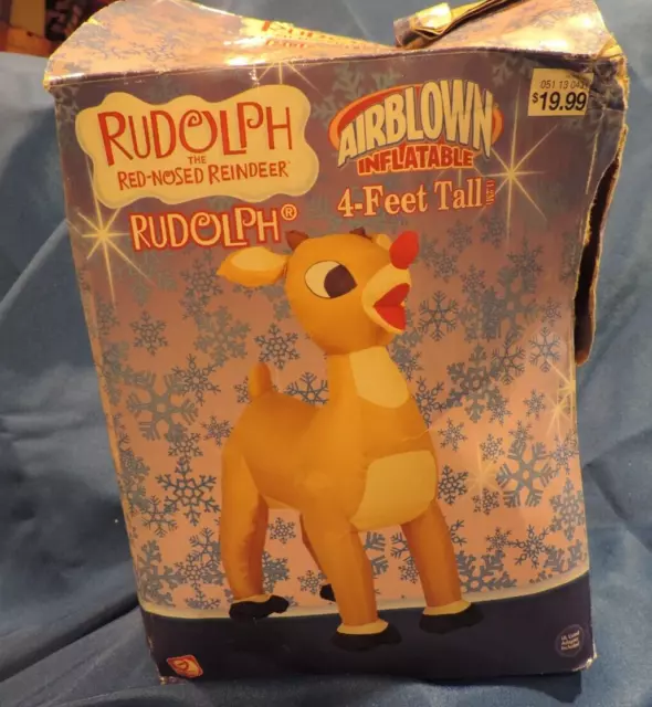 GEMMY AIRBLOWN INFLATABLE Christmas Rudolph The Red Nosed Reindeer 4