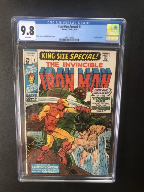 Iron Man Annual #1 CGC 9.8 Marvel 1970 NM/MT copy! WP! Avengers! H11 963 cm