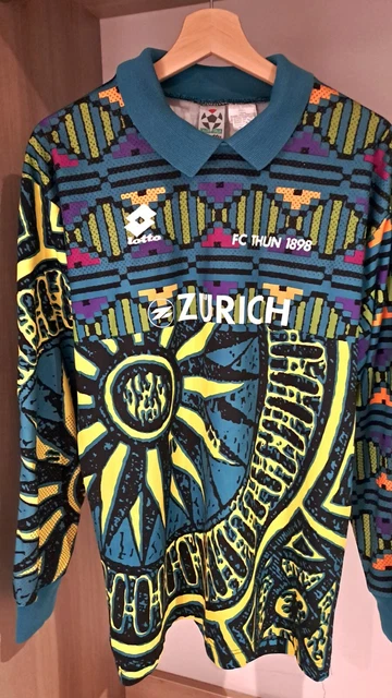 1990' er Lotto Torwart Trikot FC Thun 1898 Langarm in M Vintage oldschool