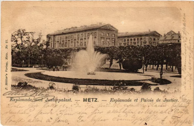 CPA AK Esplanade und Justizpalast METZ Esplanade et Palais de Justice (455227)