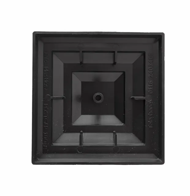 5er-Pack schwarze Kunststoff Zaunpfosten Kappen passend für einen 4 Zoll (100 mm) quadratischen Pfosten.  GT0048 2
