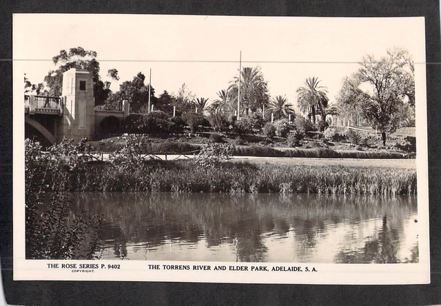 C4239 Australia SA Adelaide Torrens Elder Park #9402 vintage Rose Series postcar