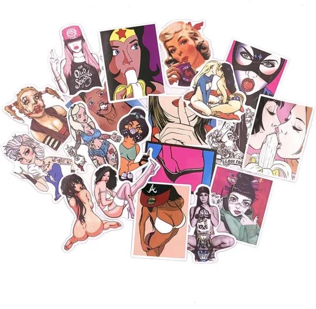 Sexy Women Stickers Pack 50pcs Laptop Stickers Bomb Beauty Pinup Girls Stickers