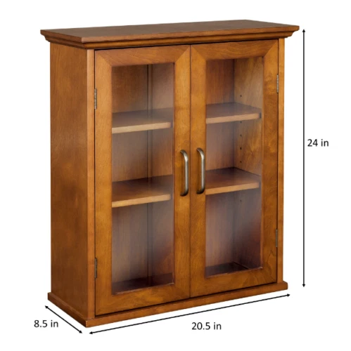 Avery Removable Wall Cabinet with 2 Doors -Wood veneer with Oil Oak finish 3