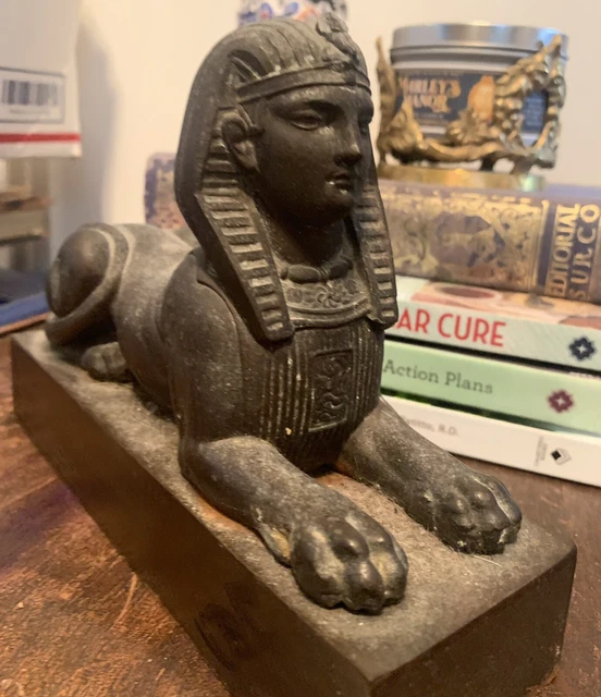 antique egyptian revival sphinx