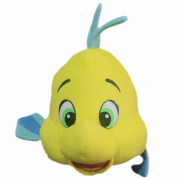 DISNEY 16& LITTLE Mermaid Ariel's Pal Flounder Fish Stuffed Soft Plush