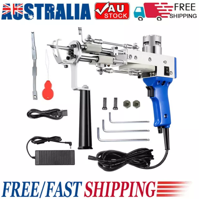 Electric 2IN1 Carpet Tufting Gun Cut Loop Pile Weaving Flocking Machine AU NEW