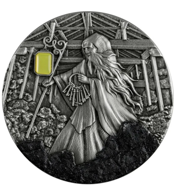 SKARBEK SPIRIT OF THE COALMINE - 2021 2 oz Pure Silver Antique Finish Coin Niue