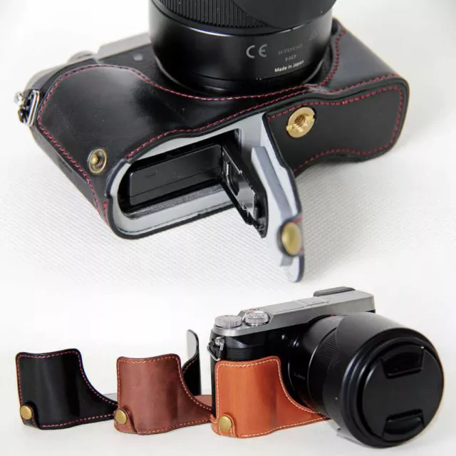 Genuine Real Leather Protect Half Camera Case Grip for Panasonic DMC-GX85