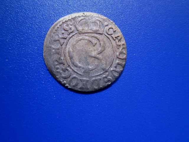 Livonia 1661  Solidus Silver (Poland, Sweden, Latvia) Carl XI KM 55