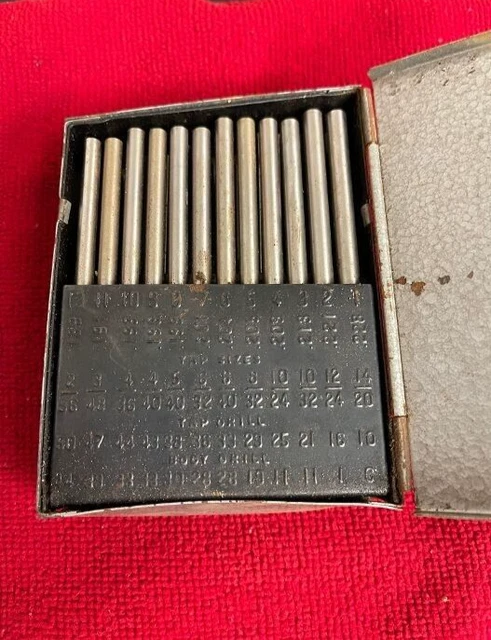HUOT Jobber Length Drill Blanks 1-60 in Metal Drill Index Box (Missing 6 Blanks)