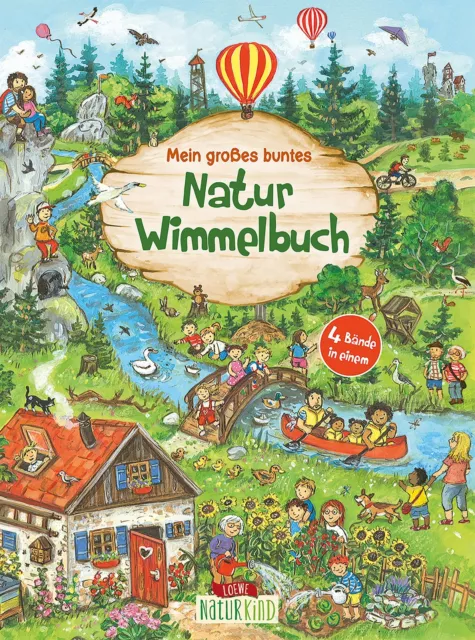 Mein großes buntes Natur-Wimmelbuch (Sammelband) | Buch | Naturkind | 80 S.