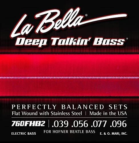 La Bella 760Fhb2 Beatle Bass Flatwound Bass Strings Light