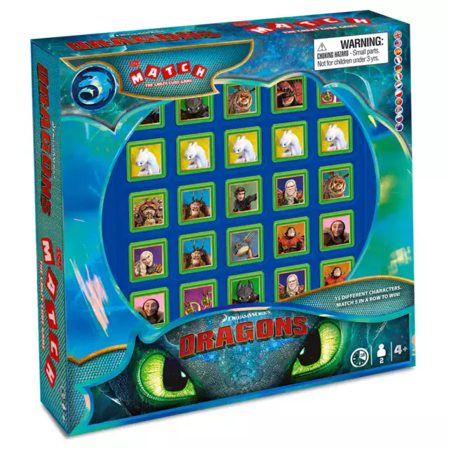 How To Train Your Dragon Board Game Top Trumps Match For 2 Players Ages 4+