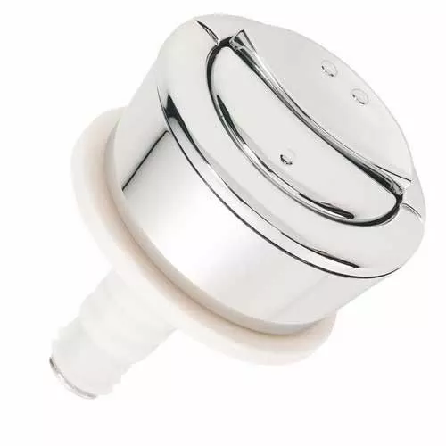 * Wirquin Replacement Toilet Cistern Push Button Dual Flush - Chrome - 19008001