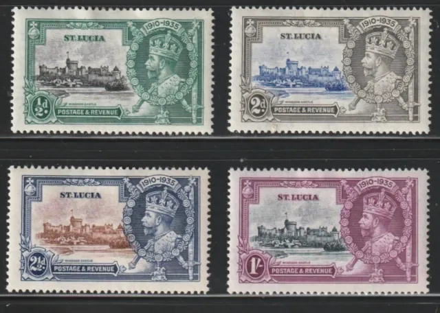 St. Lucia    1935    Sc #91-94    Silver Jubilee    MLH    (4034-v4)