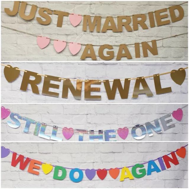 Wedding Renewal Bunting Banners Photo Prop Wedding Decoration PERSONALISED